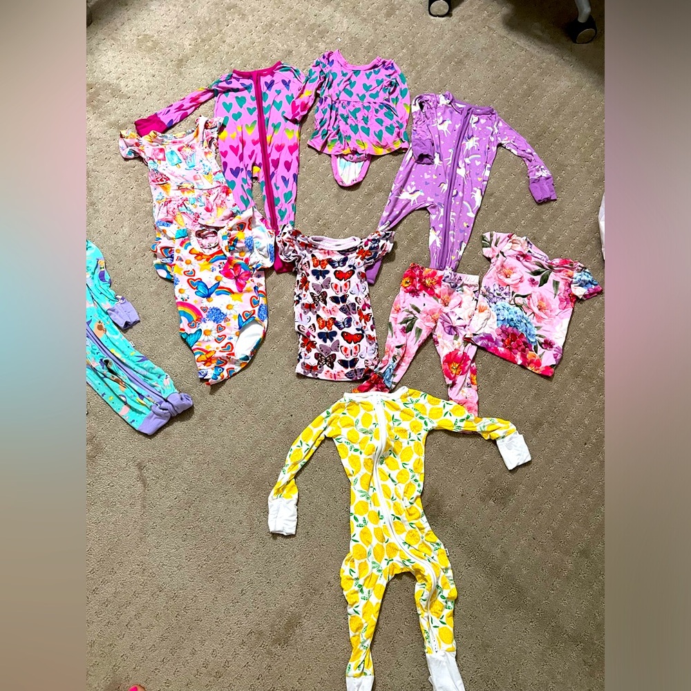 Bundle of 8 little Sleepies, posh peanut size 6-12 month and 12-18 month
